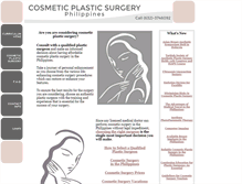 Tablet Screenshot of cosmeticsurgeryphil.com